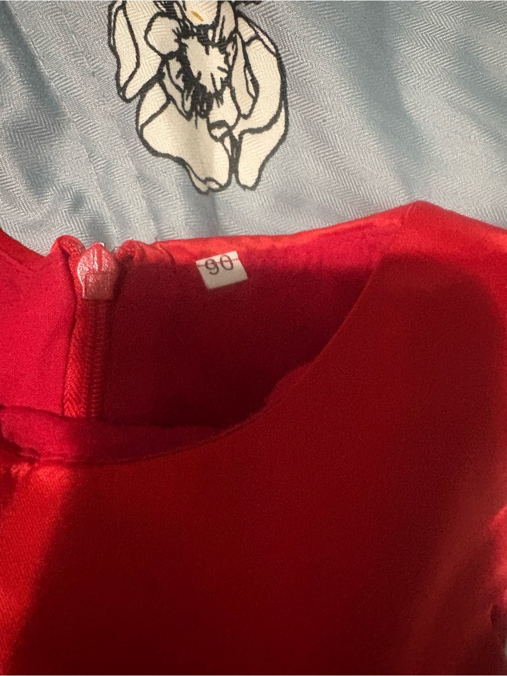 Red Sleeveless Tulle Party Dress for baby 12-18 months - Picture 3 of 8